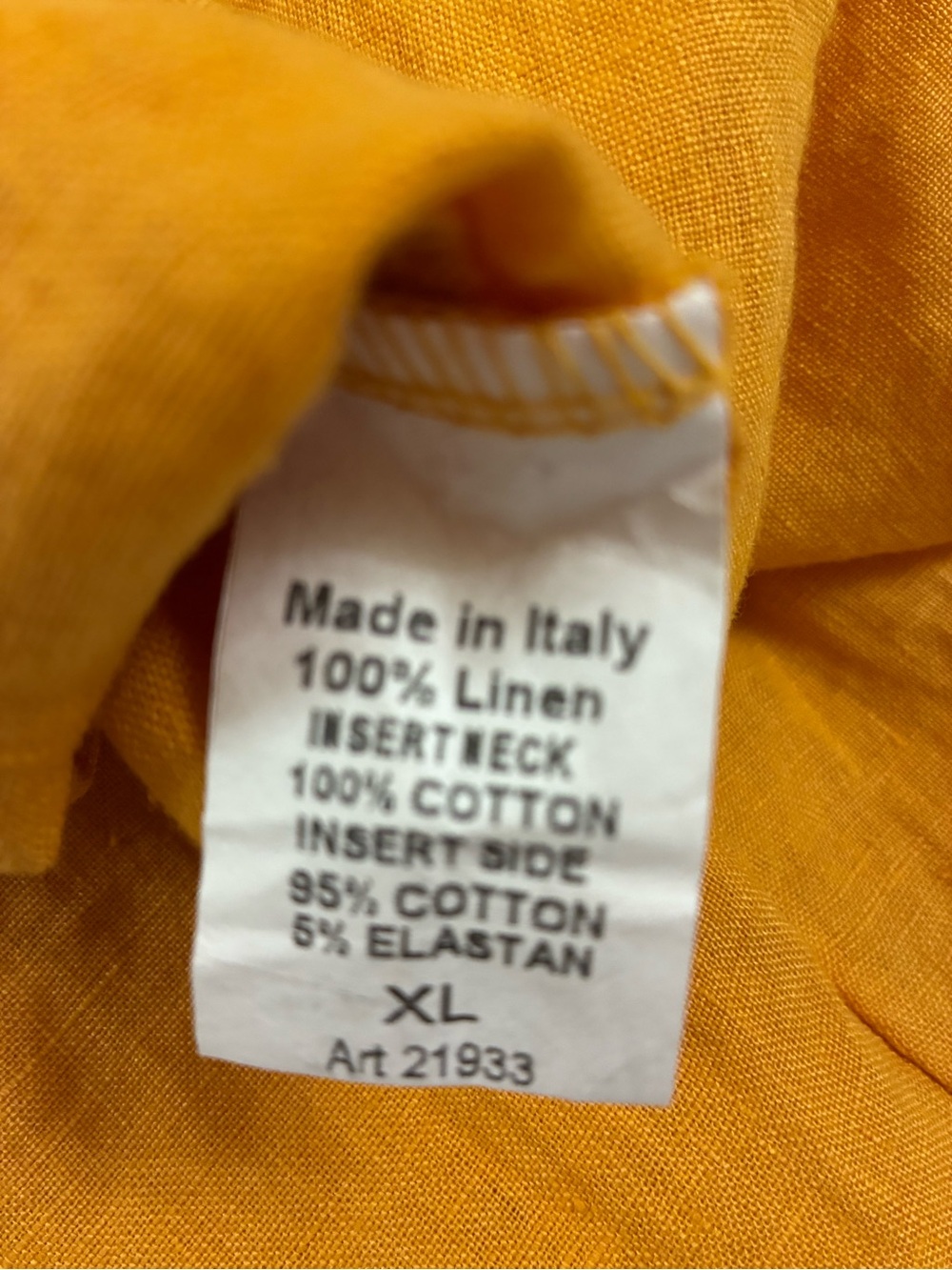 Terzo Millennio 100% Linen Made in Italy Modern  ALine Dress Golden SZ XL NWT - Picture 6 of 8